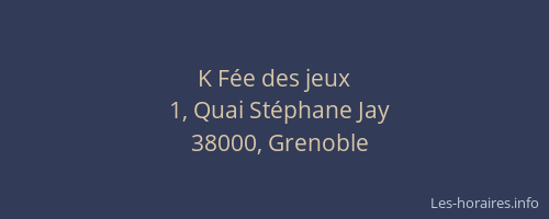 K Fée des jeux