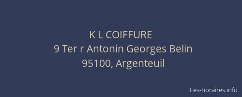 K L COIFFURE
