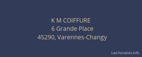 K M COIFFURE