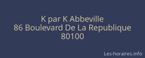 K par K Abbeville