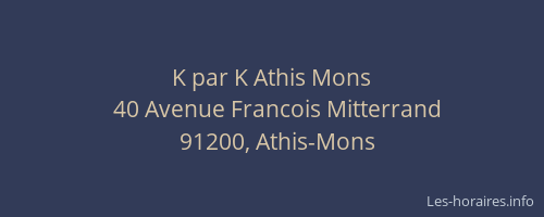 K par K Athis Mons