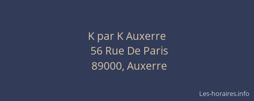 K par K Auxerre