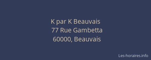 K par K Beauvais