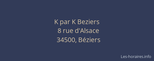 K par K Beziers