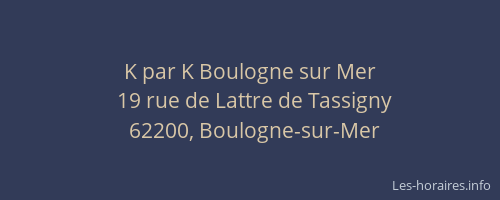 K par K Boulogne sur Mer