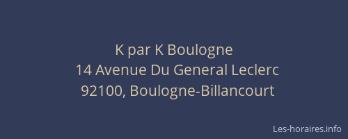 K par K Boulogne