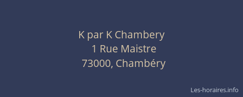 K par K Chambery