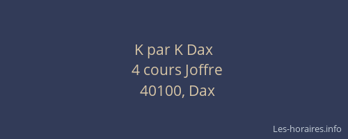 K par K Dax