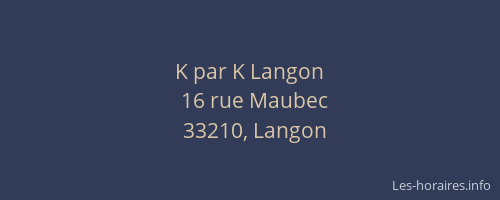 K par K Langon