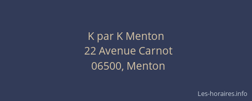 K par K Menton