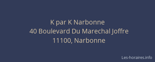 K par K Narbonne