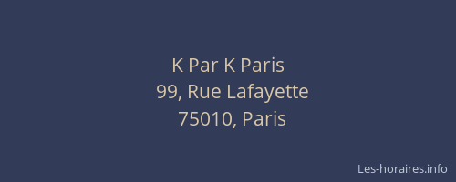 K Par K Paris