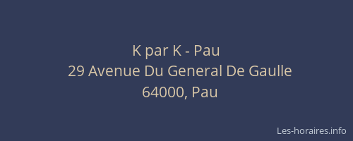 K par K - Pau