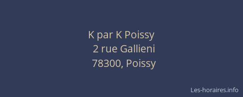 K par K Poissy