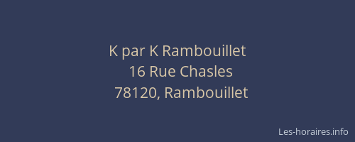 K par K Rambouillet