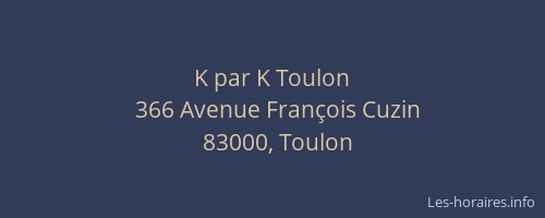 K par K Toulon