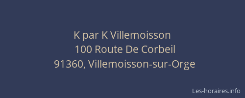 K par K Villemoisson