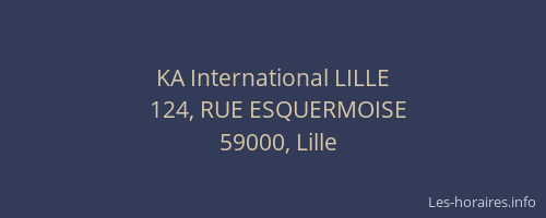 KA International LILLE