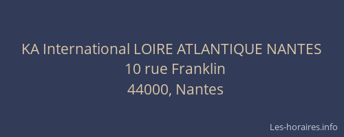 KA International LOIRE ATLANTIQUE NANTES