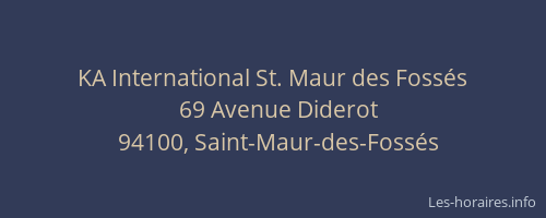 KA International St. Maur des Foss&eacute;s
