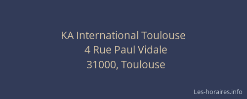 KA International Toulouse