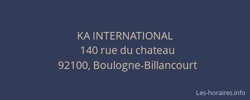 KA INTERNATIONAL