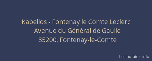 Kabellos - Fontenay le Comte Leclerc