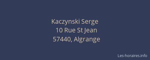 Kaczynski Serge