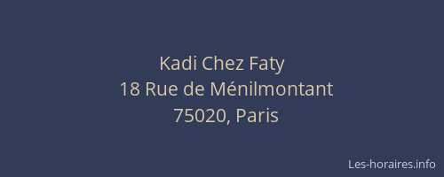Kadi Chez Faty