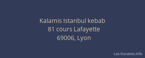 Kalamis Istanbul kebab