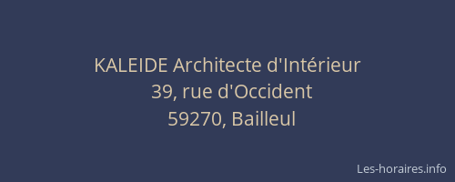 KALEIDE Architecte d'Intérieur