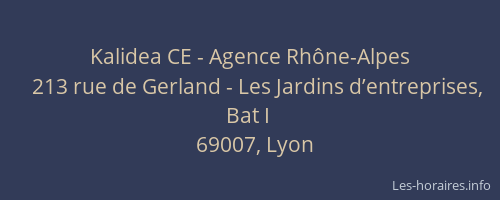 Kalidea CE - Agence Rhône-Alpes