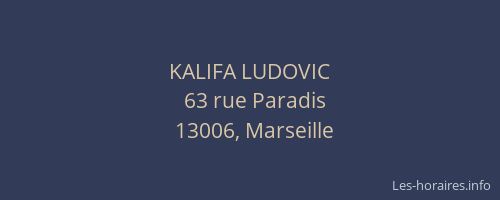 KALIFA LUDOVIC