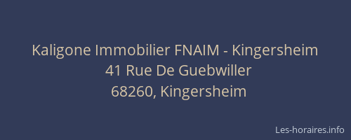 Kaligone Immobilier FNAIM - Kingersheim