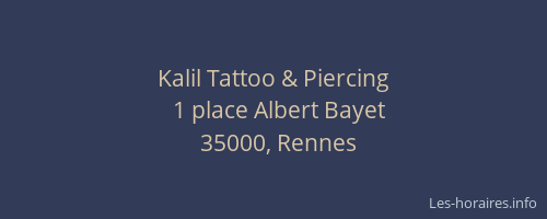Kalil Tattoo & Piercing