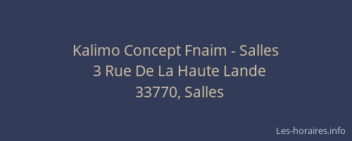 Kalimo Concept Fnaim - Salles
