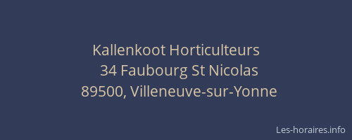 Kallenkoot Horticulteurs