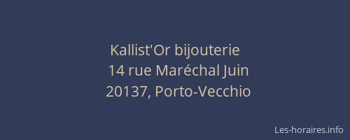 Kallist'Or bijouterie