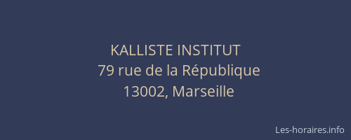 KALLISTE INSTITUT