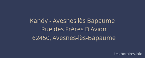 Kandy - Avesnes lès Bapaume