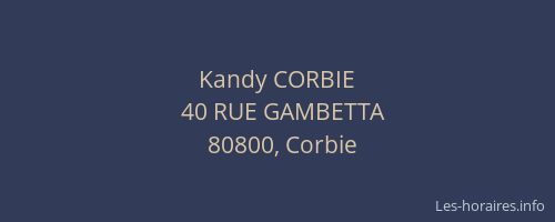 Kandy CORBIE