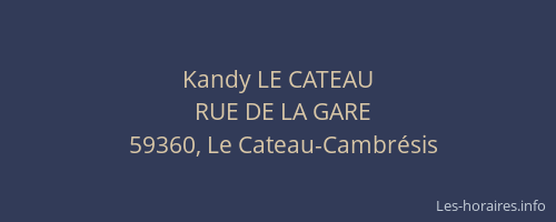 Kandy LE CATEAU