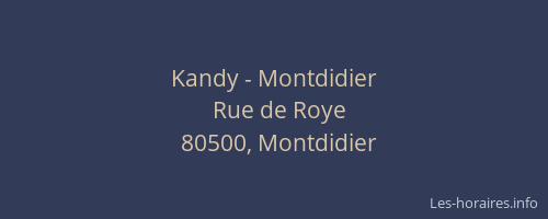 Kandy - Montdidier
