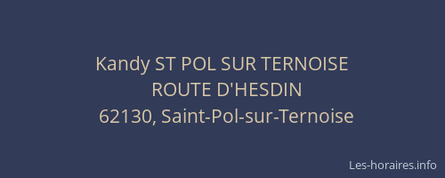 Kandy ST POL SUR TERNOISE