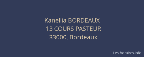 Kanellia BORDEAUX