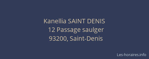 Kanellia SAINT DENIS