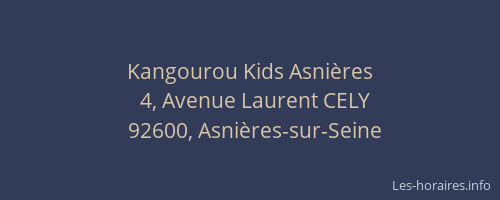 Kangourou Kids Asnières