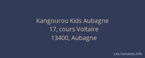 Kangourou Kids Aubagne