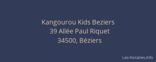 Kangourou Kids Beziers