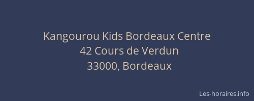 Kangourou Kids Bordeaux Centre